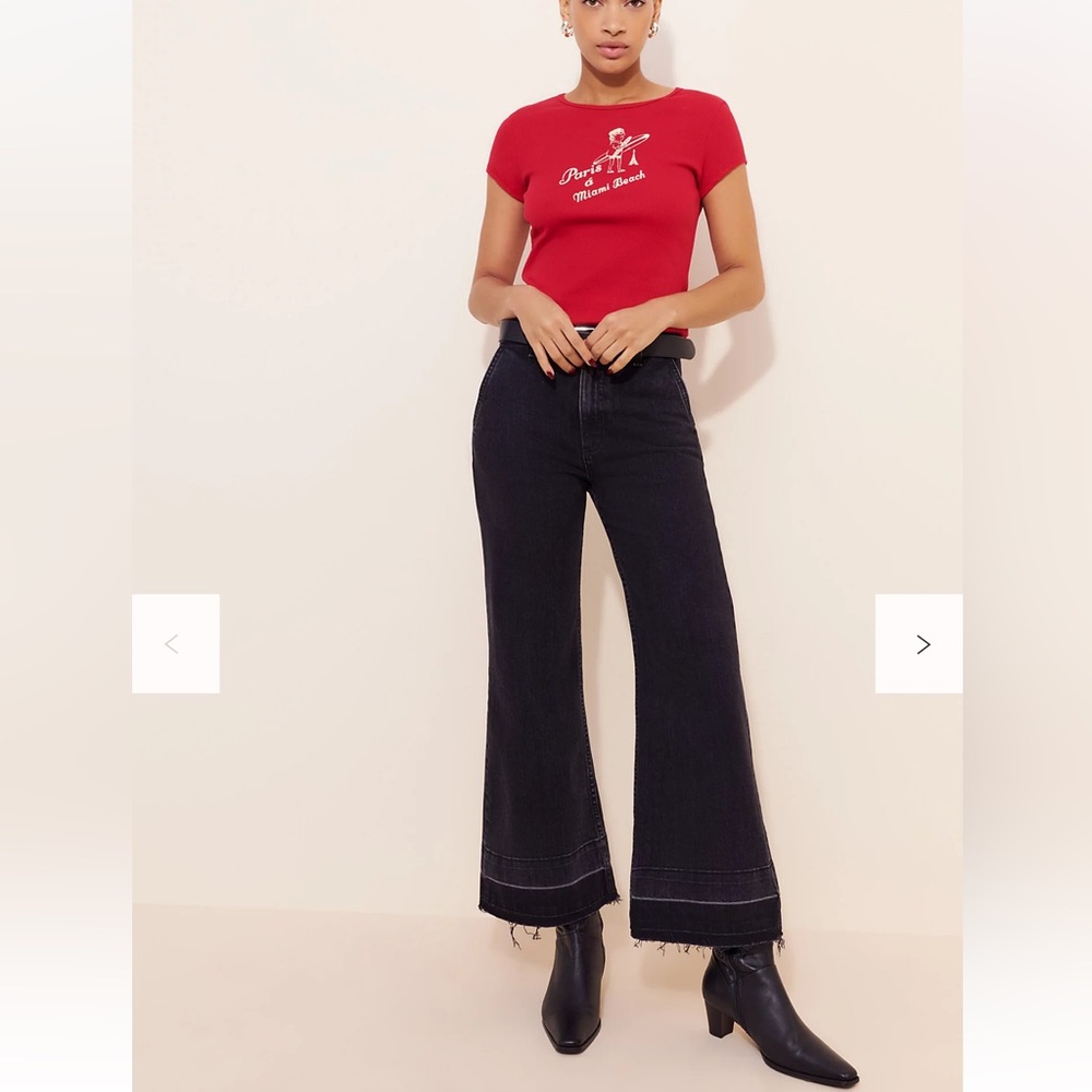 ASKK Cropped Wide-Leg Trouser Jeans size 32